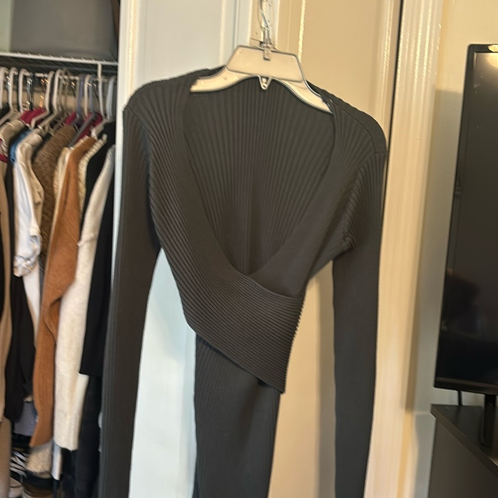 Charlotte Russe stretchy olive green dress
